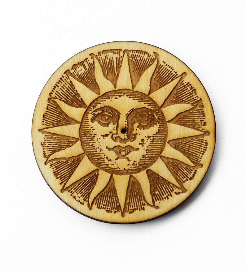 Sun Incense Burner Wooden Sun Incense Holder Meditation Incense Tray Handmade Incense Stick Holder Incense Stick Ash Catcher Aromatherapy