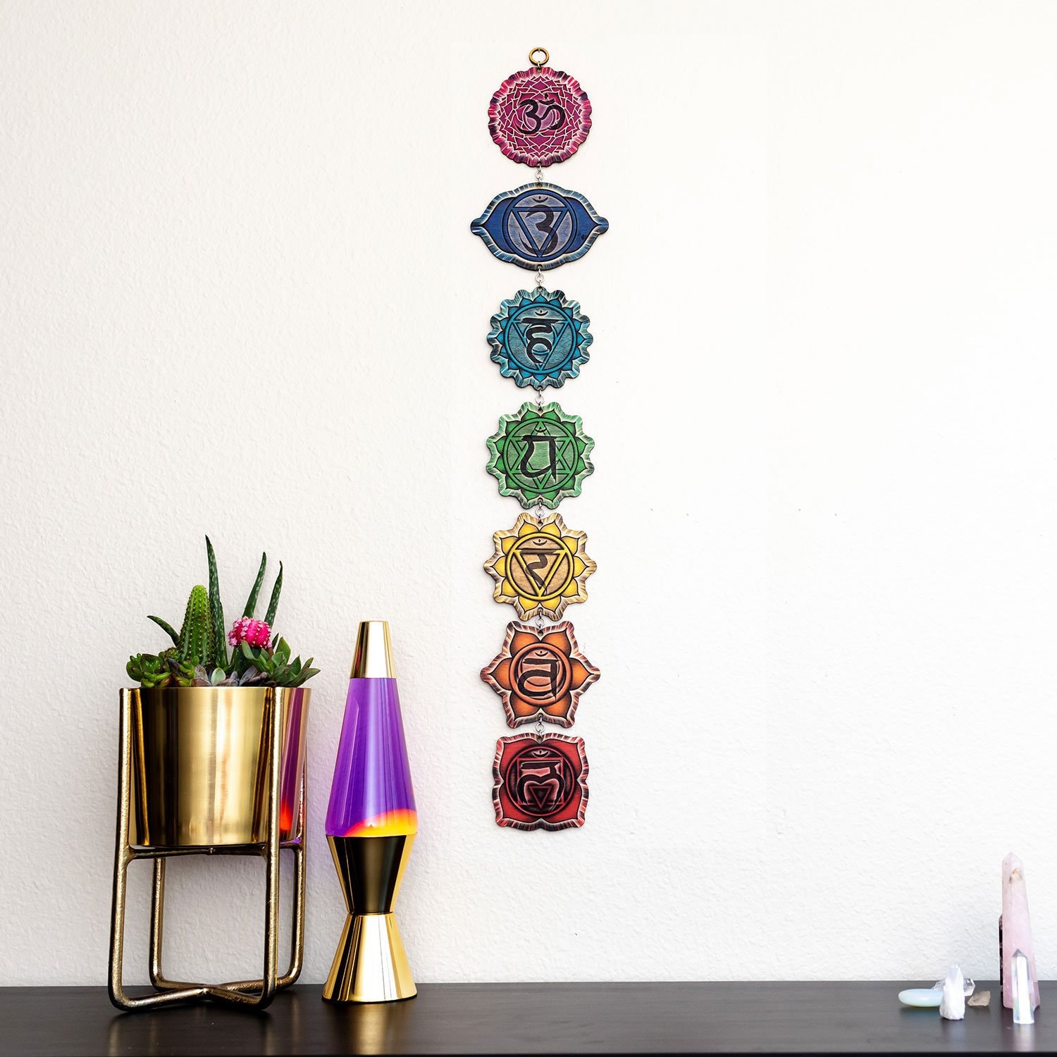 Chaaya Natural Crystal Wall Hanging Chakra Wall Decoration Hanging