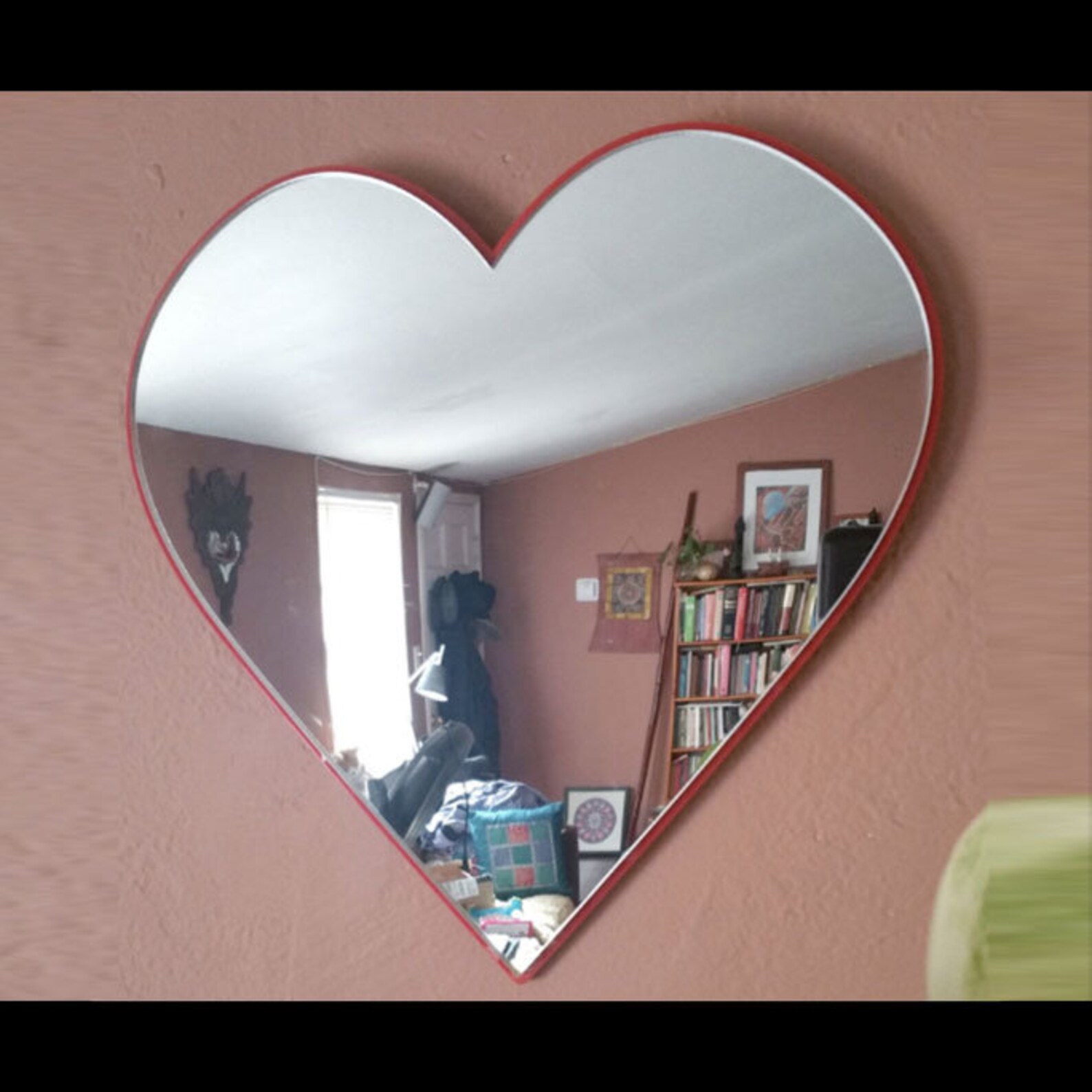 Heart Art Wall Mirror Heart Wall Art Decorative Heart Decor Etsy