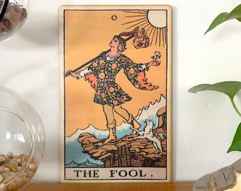 Tarot Cards The Fool Wall Art Wood Wall Decor The Fool Tarot Mindfulness Gift The Fool Tarot Wall Decor The Fool Wooden Wall Art