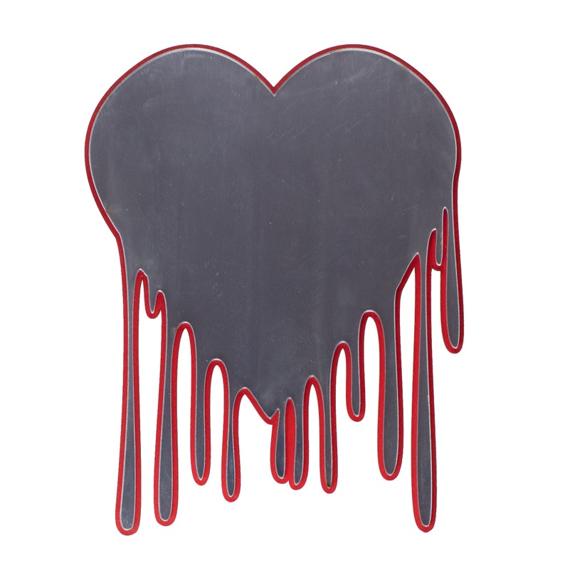 Heart Wall Art Mirror Melting Heart Gift Wall Art Heart Wall Etsy