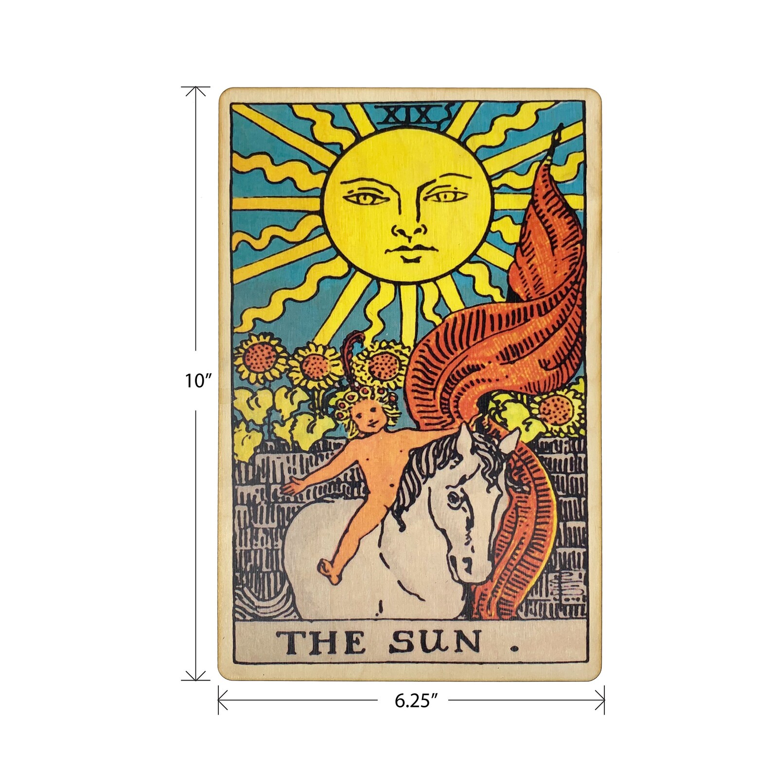 Tarot Cards the Sun Wall Art Wood Wall Decor the Sun Tarot Etsy