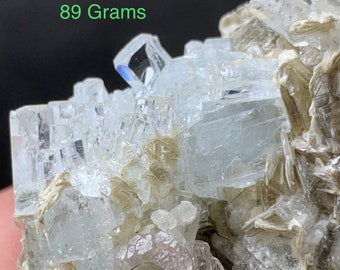 Aquamarine with Pink Fluorite