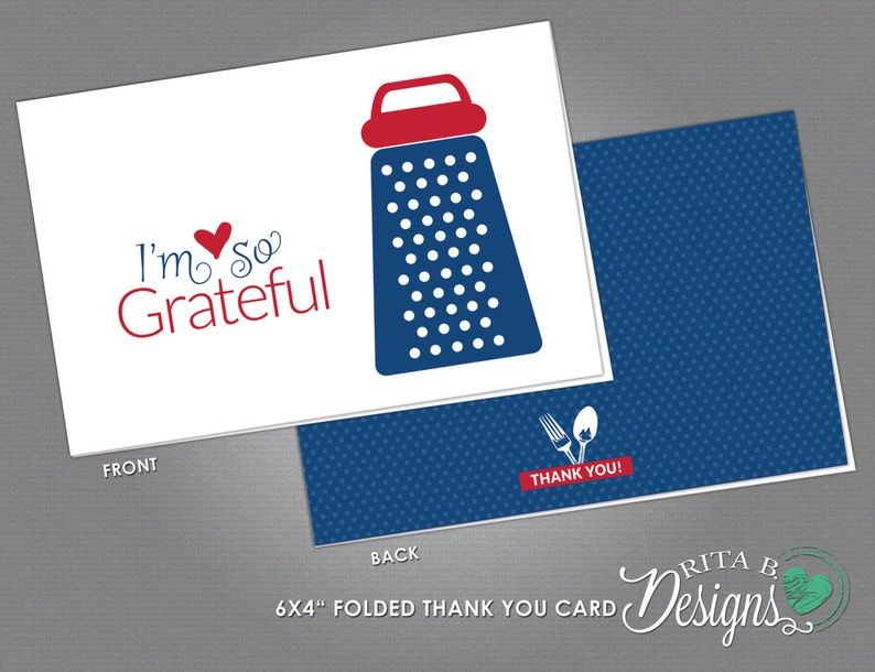 Kitchen Theme Bridal Shower Thank You Card I'm so Etsy