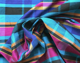 yds of Silk Plaid fabric 2