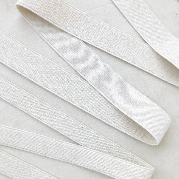 Organic Unbleached Soft Cotton Rubber Elastic Band By The Yard