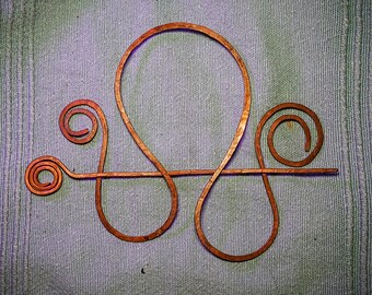 Handmade copper hair clip - elegant hair accessories for timeless elegance