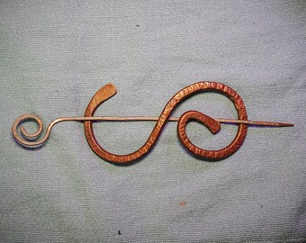Copper hair clip, hair accessories, spiral hair clip