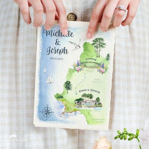 Personalized Wedding Invitation Map, California Wedding Map, Watercolor Venue, Watercolor Wedding Map, Digital File Only - DEPOSIT