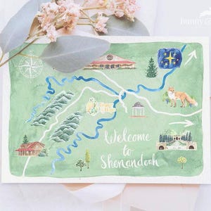 Personalized Wedding Invitation Map, Washington Wedding Map, Watercolor Venue, Watercolor Wedding Map, Digital File Only - DEPOSIT