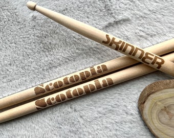 Baquetas de arce personalizadas: regalo para baterista con grabado personalizado