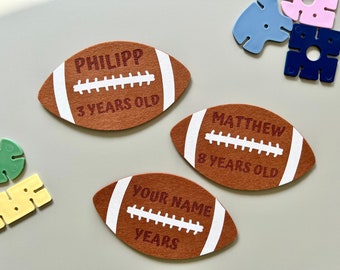 Custom Felt Coaster Set for Sports Fans - Soccer, Rugby, American Football - Fun Party Favors and Invites, Birthdays and Celebrations