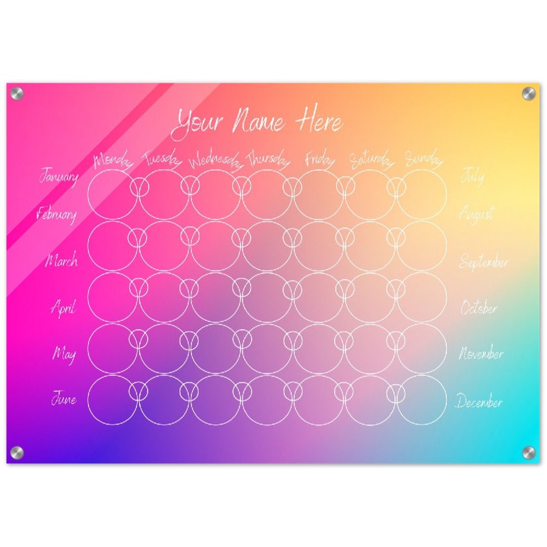 acrylic-gradient-calendar-customizable-reusable-refillable-etsy