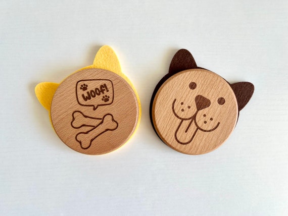 Set di sottobicchieri in feltro a forma di gatto