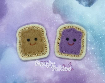 Peanut Butter and Jelly Felties (Gold Outlines)