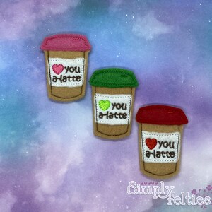 Latte Heart Felties (Colors)