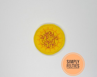 Summer Felties | Sunshine Felties | You Are My Sunshine (Dark Pink)