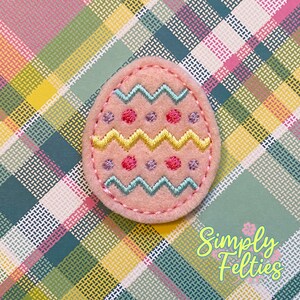 Easter Egg FeltiesStripes and Dots Pastel Colors image 2
