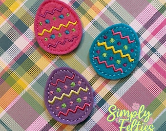 Easter Egg Felties--Stripes and Dots (Bright Colors)