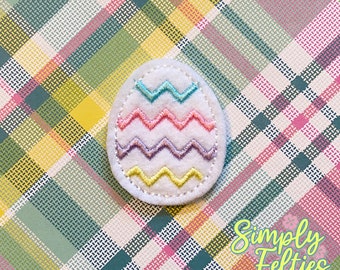 Pastel Striped Easter Egg Felties