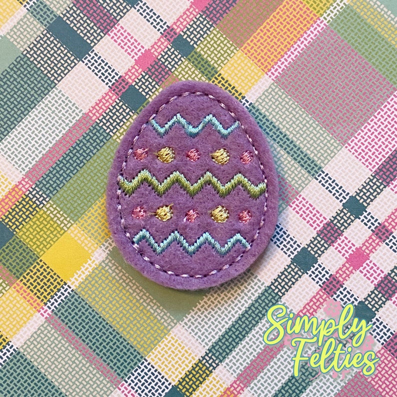 Easter Egg FeltiesStripes and Dots Pastel Colors image 5