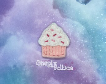 Sprinkle Cupcakes Felties (Pink/White)