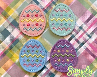 Easter Egg Felties--Stripes and Dots (Pastel Colors)