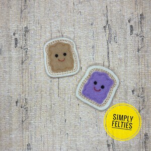 Peanut Butter and Jelly Felties (Gold Outlines)