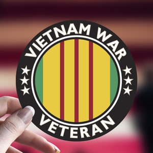 Vietnam War Veteran Decal Sticker Army, Marines, USAF, Navy