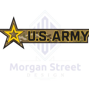U.S. Army Multicam Latest Version Logo 2023 Decal Sticker, Car, Laptop 8&quot; wide