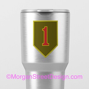 1st Infantry Division Die Cut Vinyl Decal Sticker Yeti Phone