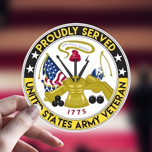 US Army Veteran Die Cut Vinyl Decal Sticker