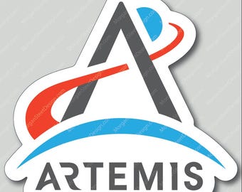 Artemis Mission Emblem Sticker Decal – NASA Moon Mission Patch Vinyl Sticker for Water Bottles, Laptops & Helmets