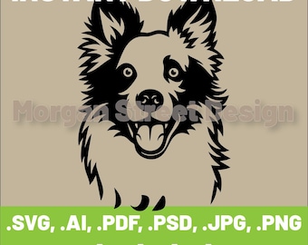 Boarder Collie SVG | Dog PNG | Cricut & Silhouette Cutting File | Instant Download |