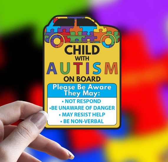 Autisme Enfant Adulte Personne Enfants Adolescents à bord Diverses options  disponibles Autocollant de décalcomanie -  France