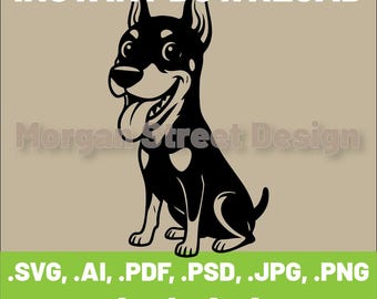 Doberman Pincher SVG: Dog Lover Gift (Digital Download)