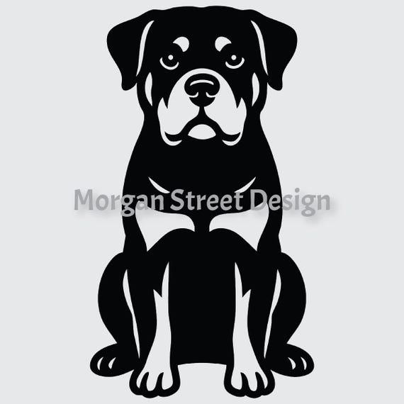 ロットワイラーSVG：犬好きへのギフト、クリカット＆シルエット 