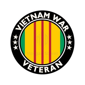 Viet Nam Decals I Served Vinyl Decal – Veteran Oval Window Sticker, EURO Style, VIETNAM Theme European Style Oval Decal - Foto 11