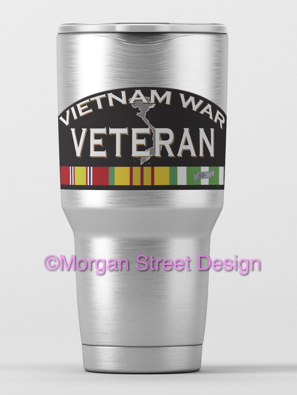 tumbler handle - U.S. Military Vietnam Veteran - custom handmade USA