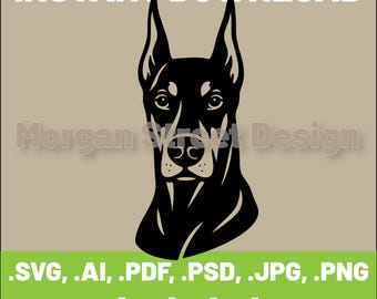 Doberman Pincher SVG: Dog Lover Gift (Digital Download)