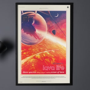 55 Cancri e Lava Life Space Tourism Exoplanet Travel Poster Wall Art by NASA JPL
