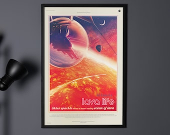 55 Cancri e Lava Life Space Tourism Exoplanet Travel Poster Wall Art by NASA JPL