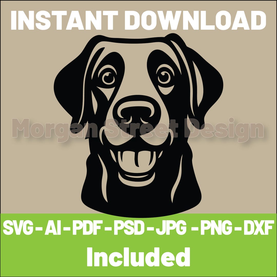 Labrador SVG | Dog PNG | Cricut & Silhouette Cutting File | Instant ...