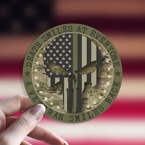 Punisher Veteran Army Marine Navy Air Force Vinyl Decal Sticker