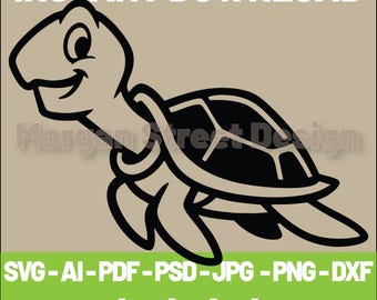 Sea Turtle SVG | PNG | JPG | Cricut & Silhouette Cutting File | Instant Download | Turtle05