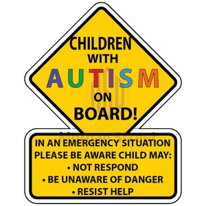 Child With Autism On Board Car Truck Decal Sticker image 6