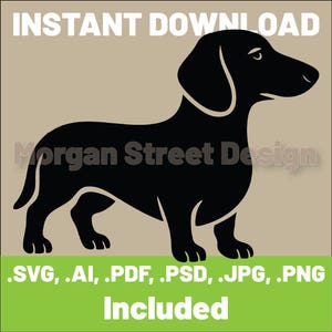 Dachshund SVG | Dog PNG | Cricut & Silhouette Cutting File | Instant Download | Dachshund Lover | Dachshund03