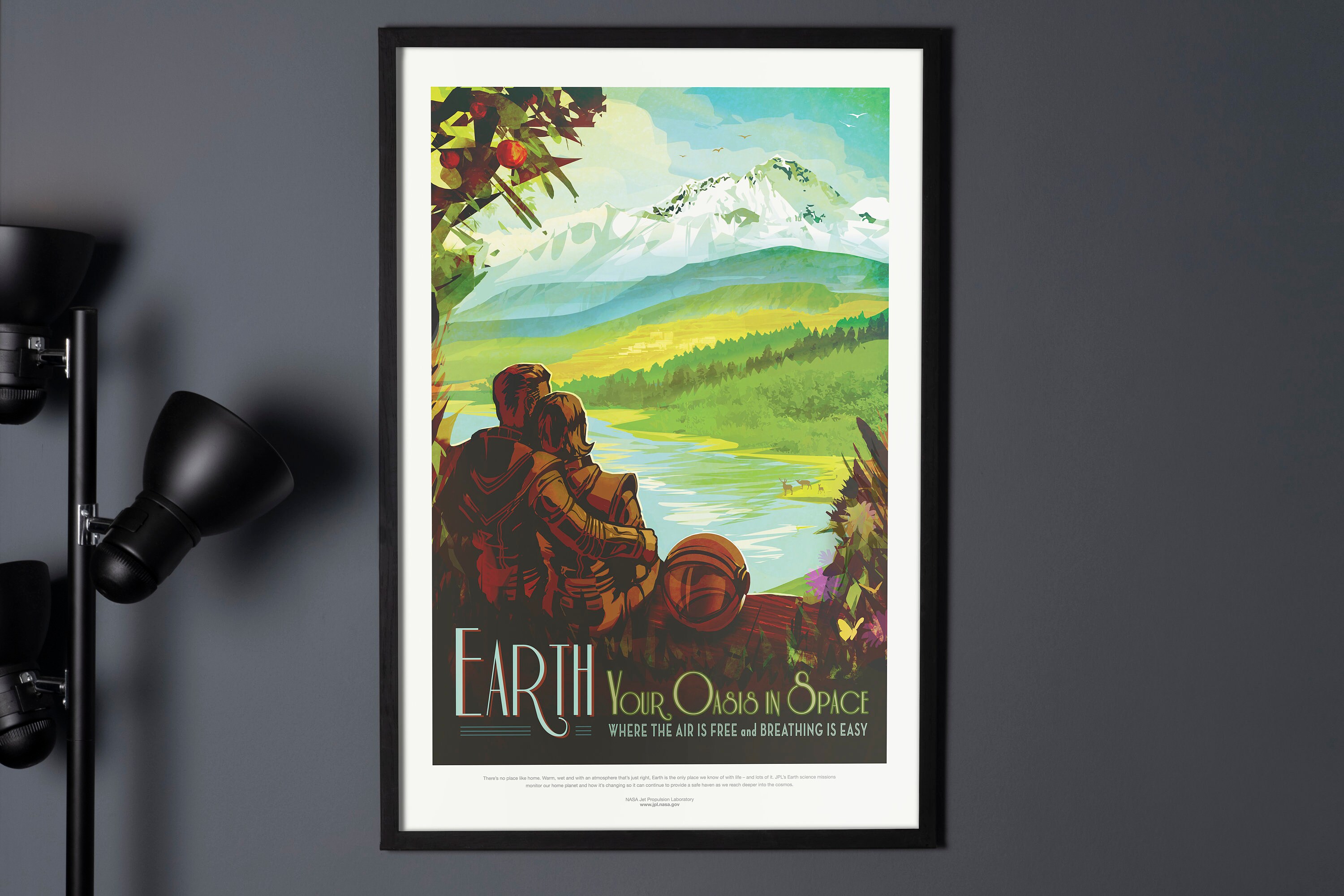 Earth - Your Oasis in Space - NASA JPL Space Tourism Travel Poster Earth - Your Oasis in Space - NASA JPL Space Tourism Travel Poster