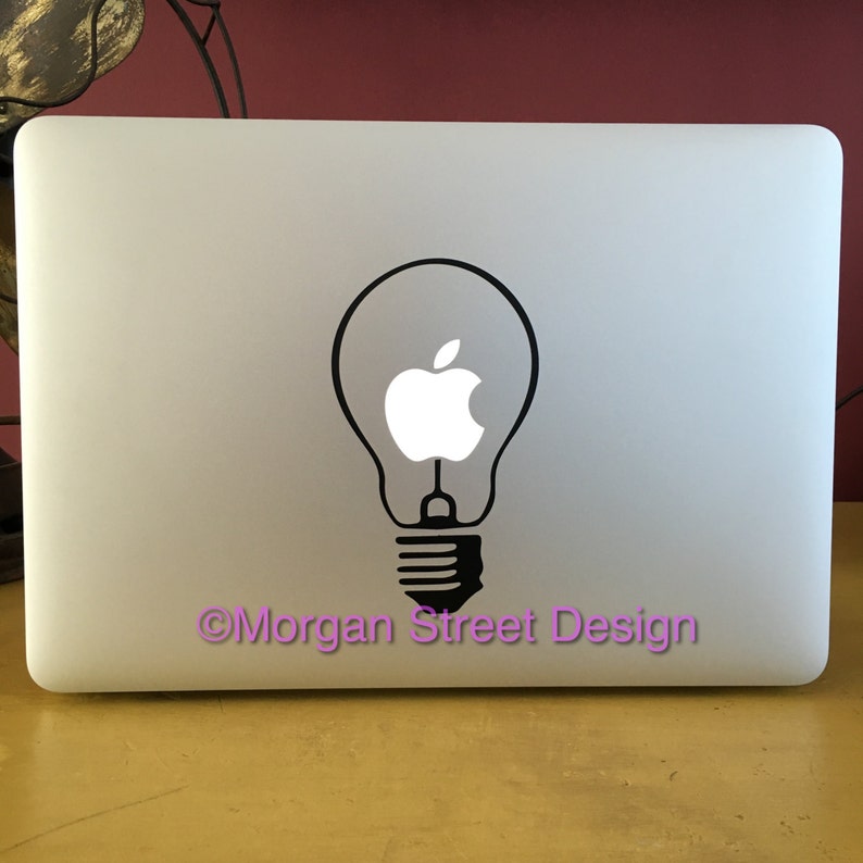 Light Bulb MacBook Sticker Decal Laptop image 2