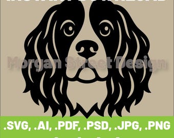 English Spaniel SVG | Dog PNG | Cricut & Silhouette Cutting File | Instant Download |